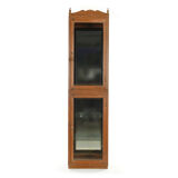 Antique teak showcase with mirror