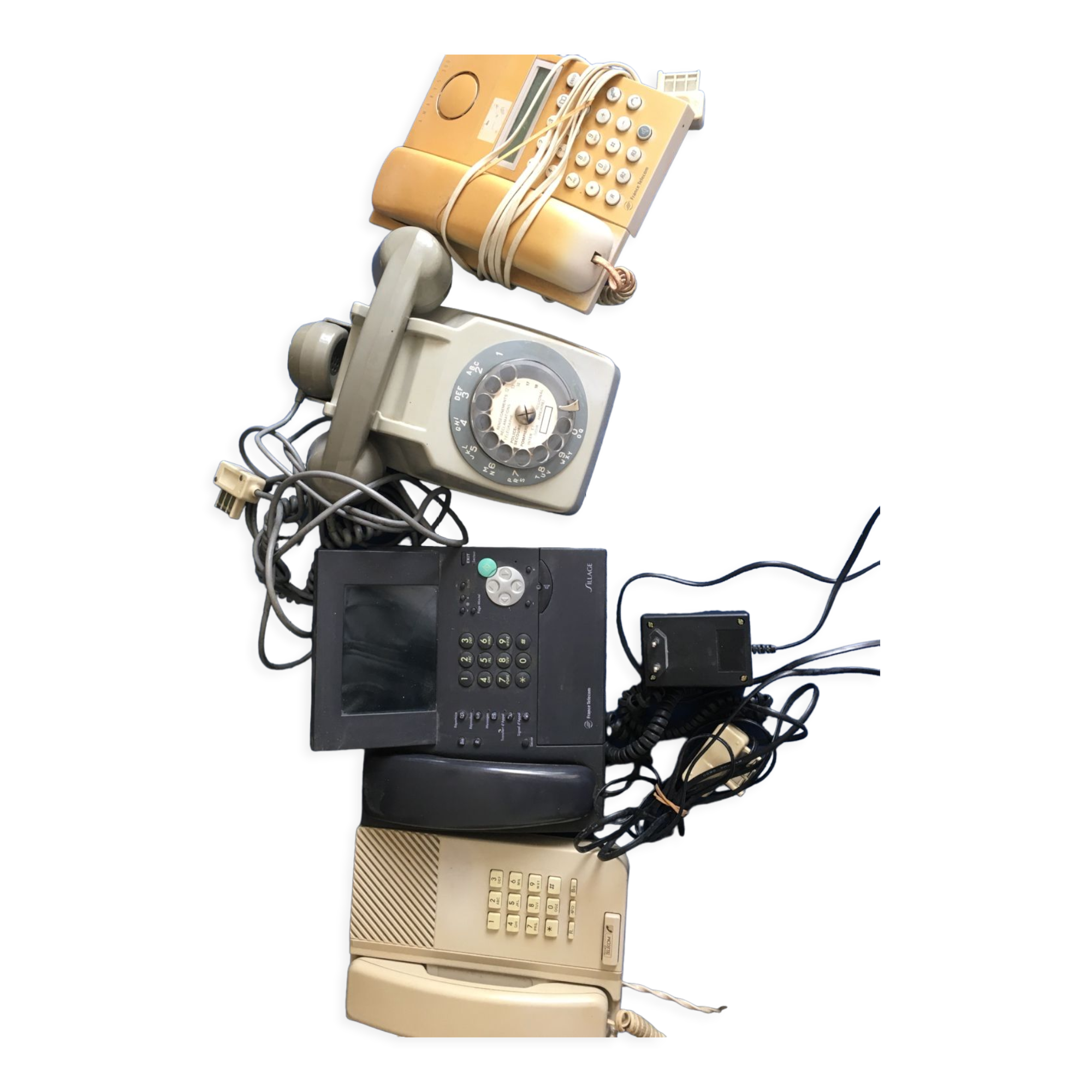 Lot de 4 telephones vintage