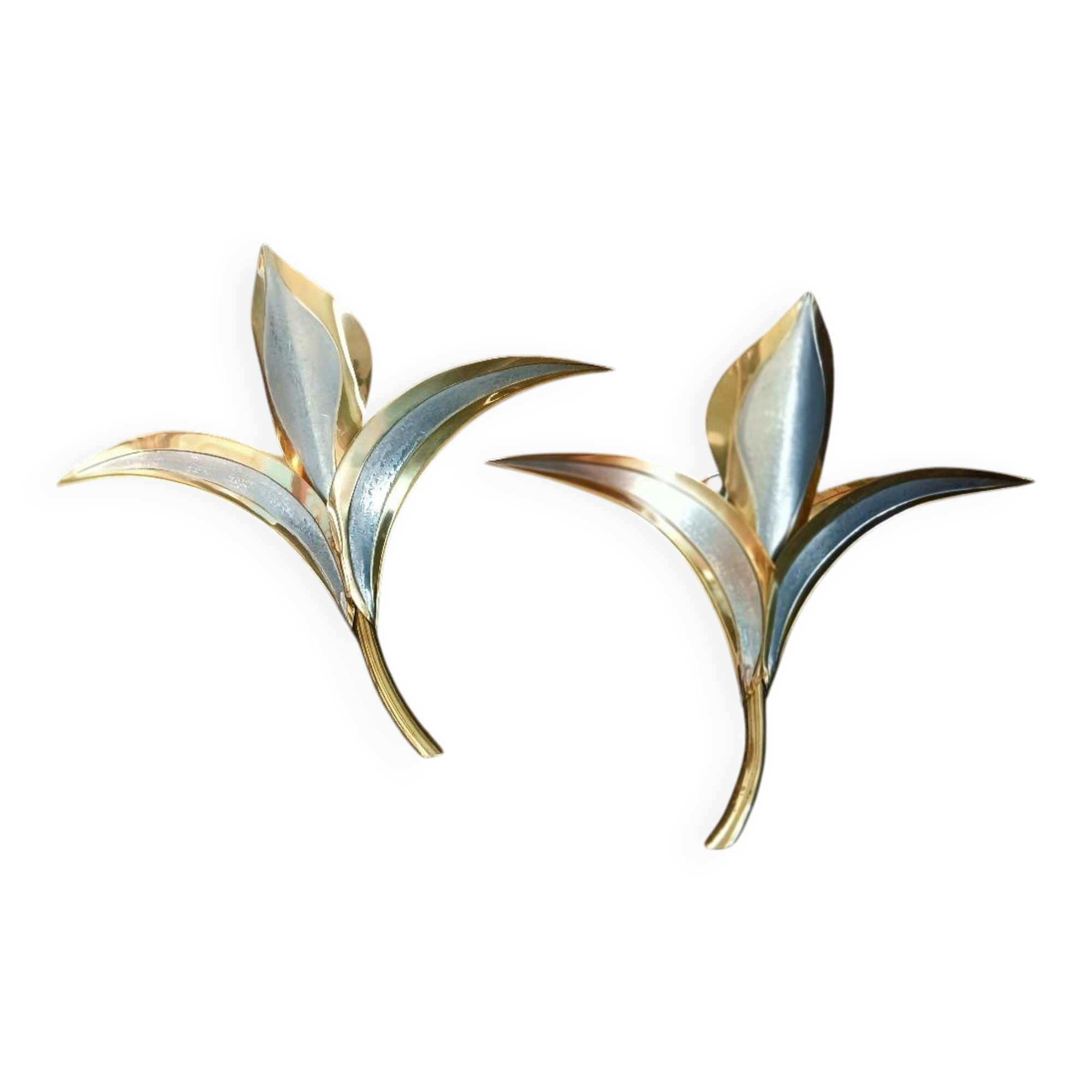 2 old wall sconces by Jacques Duval Brasseur or Henri Fernandez.