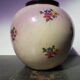Vallauris ball vase Jerome Massier vintage painted flower decor