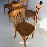 6 Bistro Chairs 1950s Baumann Style 1950s