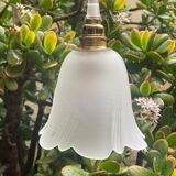 Lamp globe tulip in molded molded glass vintage