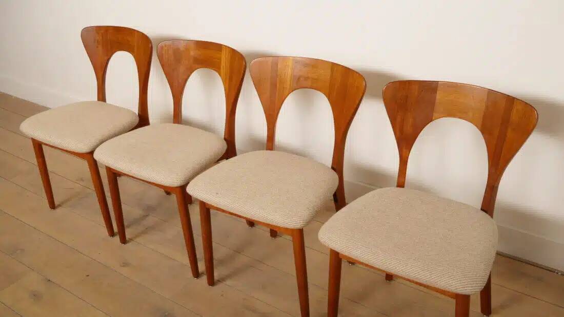 6 x dining chair | Koefoeds Hornslets | Niels Koefoed | Model Peter | Teak