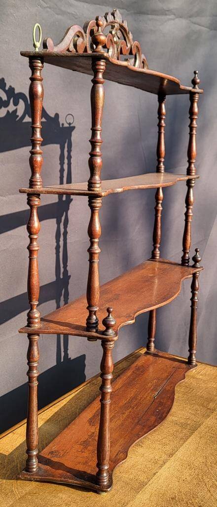 19th century molded mahogany wall shelf Louis-Philippe