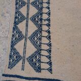 Tapis beige et bleu fait 195x105cm