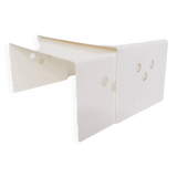 Set of two white plastic nesting tables