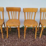 Set of 4 vintage restaurant bistro chairs - 1950s