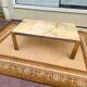 Wood chrome marble coffee table