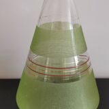 Set of 4 colored granite glasses with its carafe