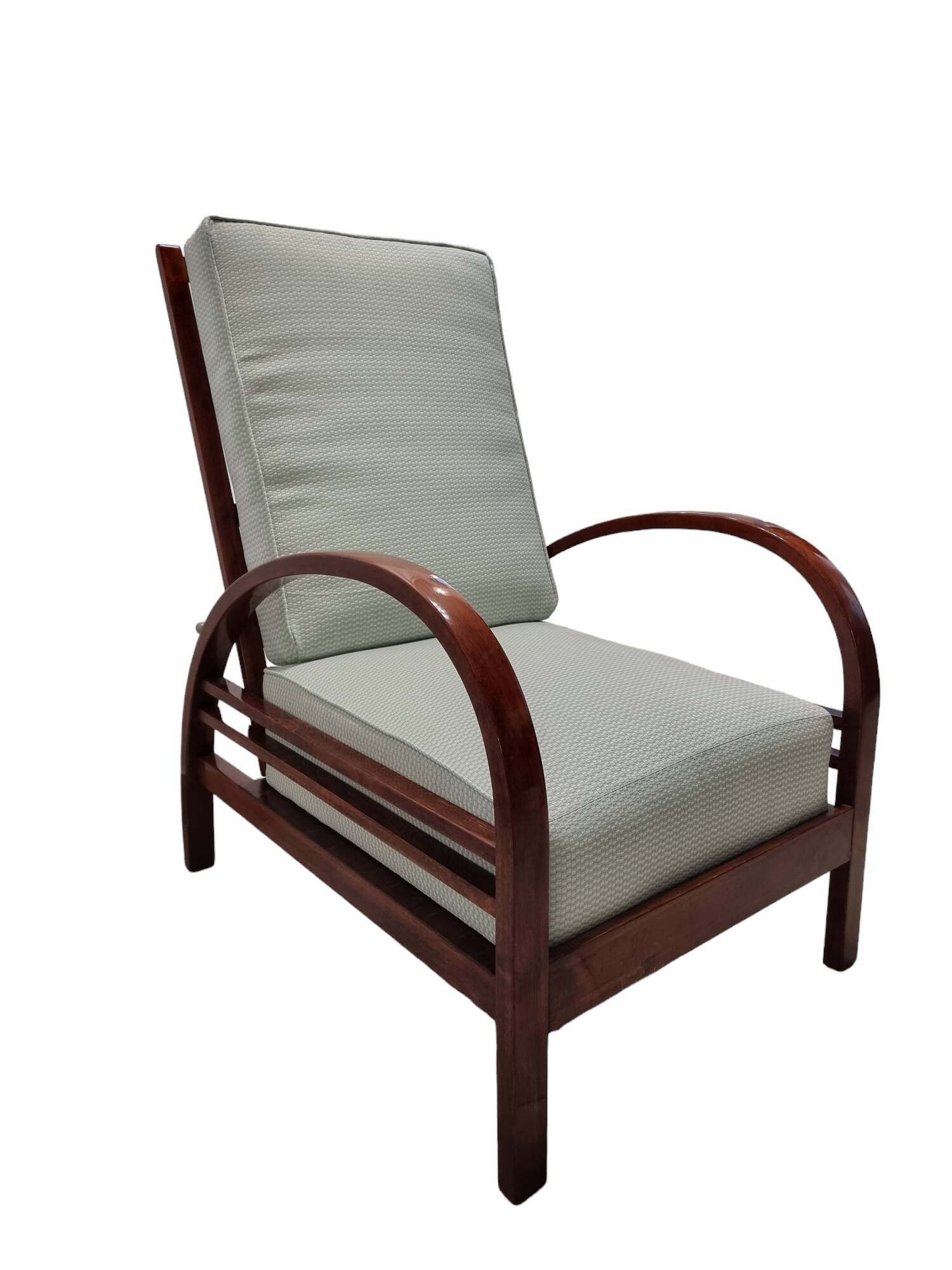 Art deco armchair with adjustable backrest, Halabala style