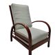 Art deco armchair with adjustable backrest, Halabala style