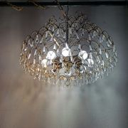 Lustre en cristal italien vintage 8 lumières