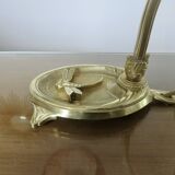 Lampe Art Nouveau en bronze et verre marmoréen, lampe à la libellule