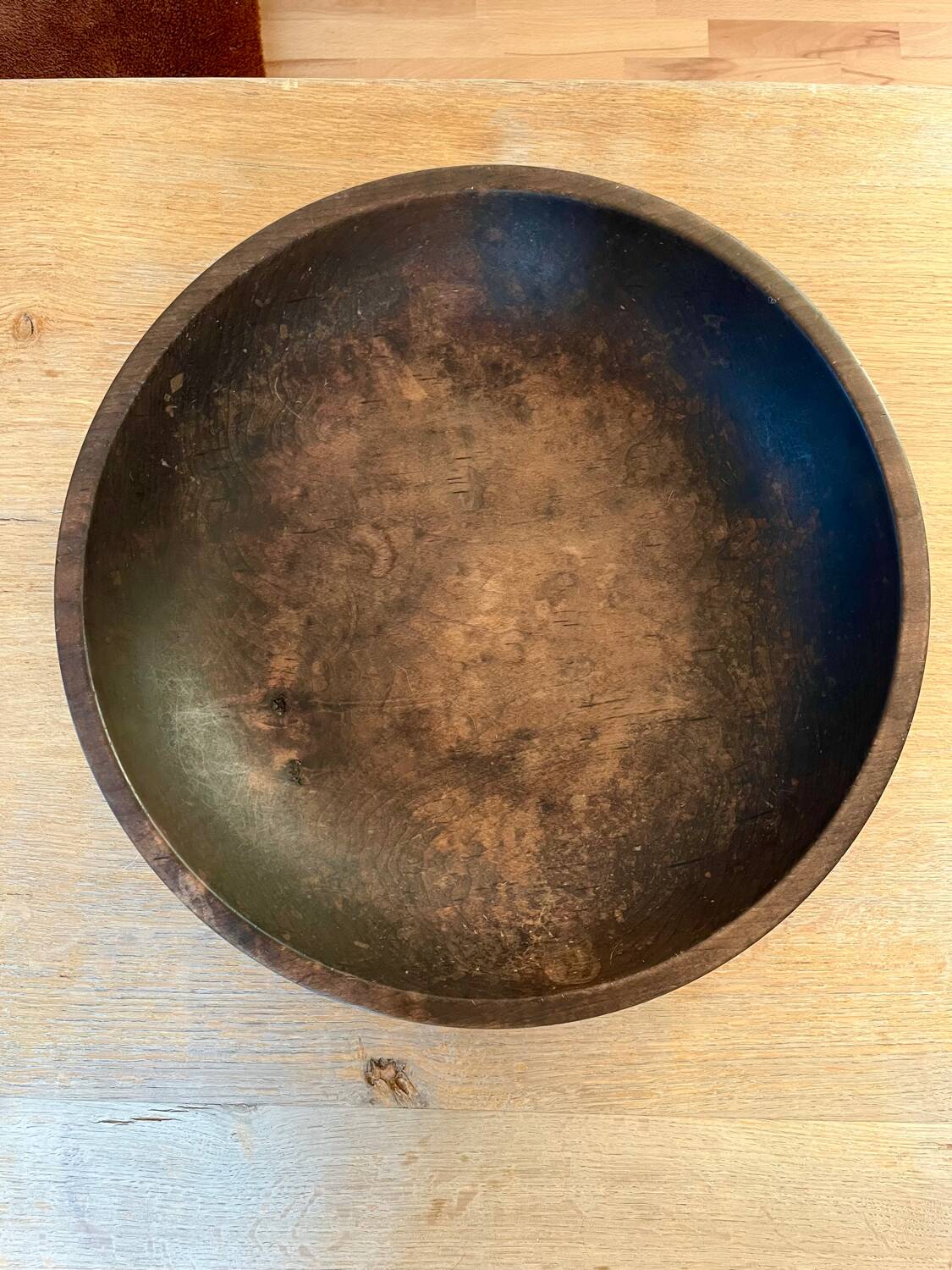 Large wooden bowl by Joshua Vogel at BCMT New York