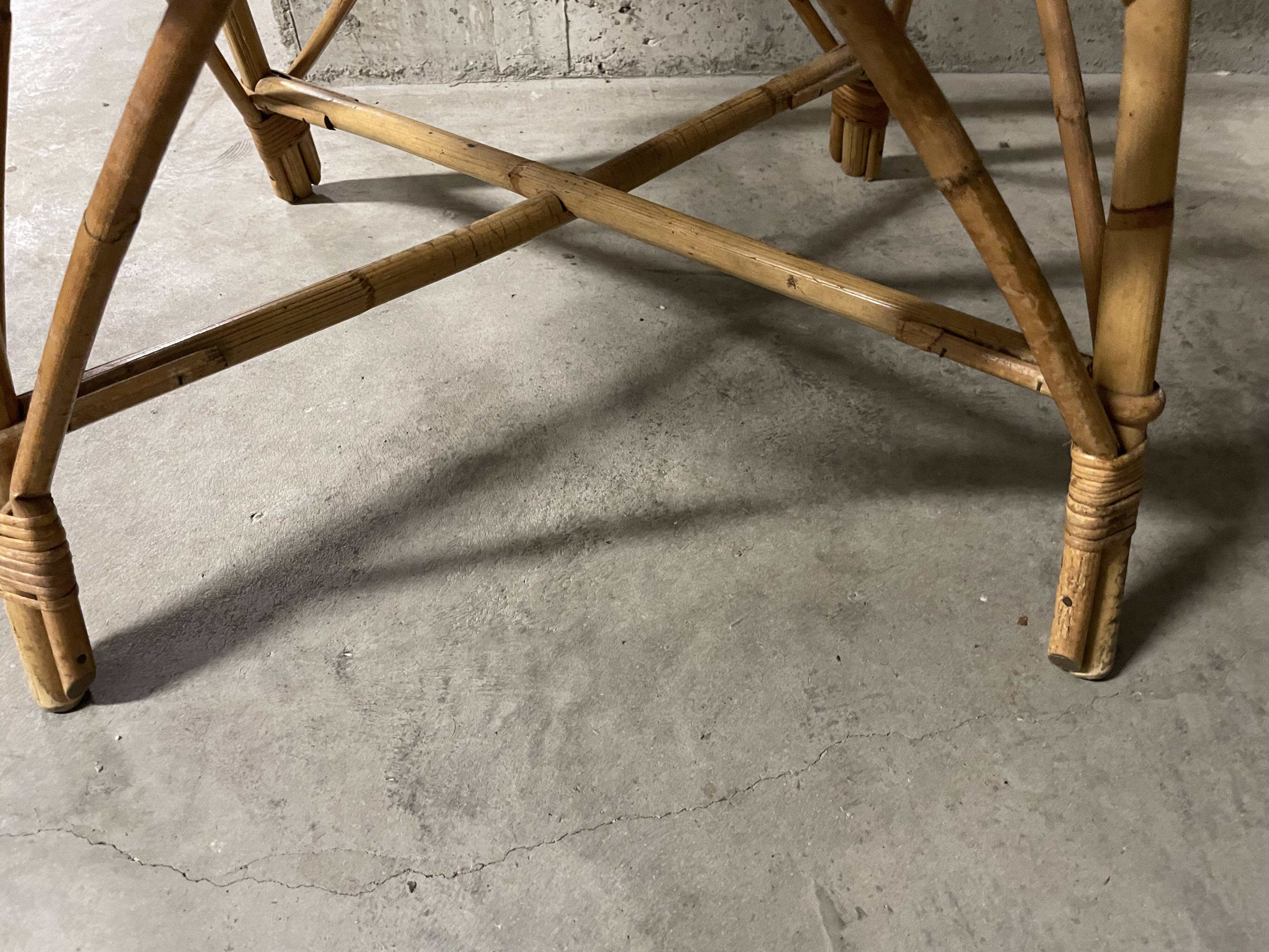 Pair of rattan armchairs