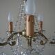 Bronze chandelier with crystal pendants – 5 lights