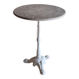 Table bistrot ronde en marbre