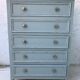Antique chest of drawers 5 drawers patinated