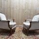 Paire de fauteuil / bergères de style Louis XVI beige