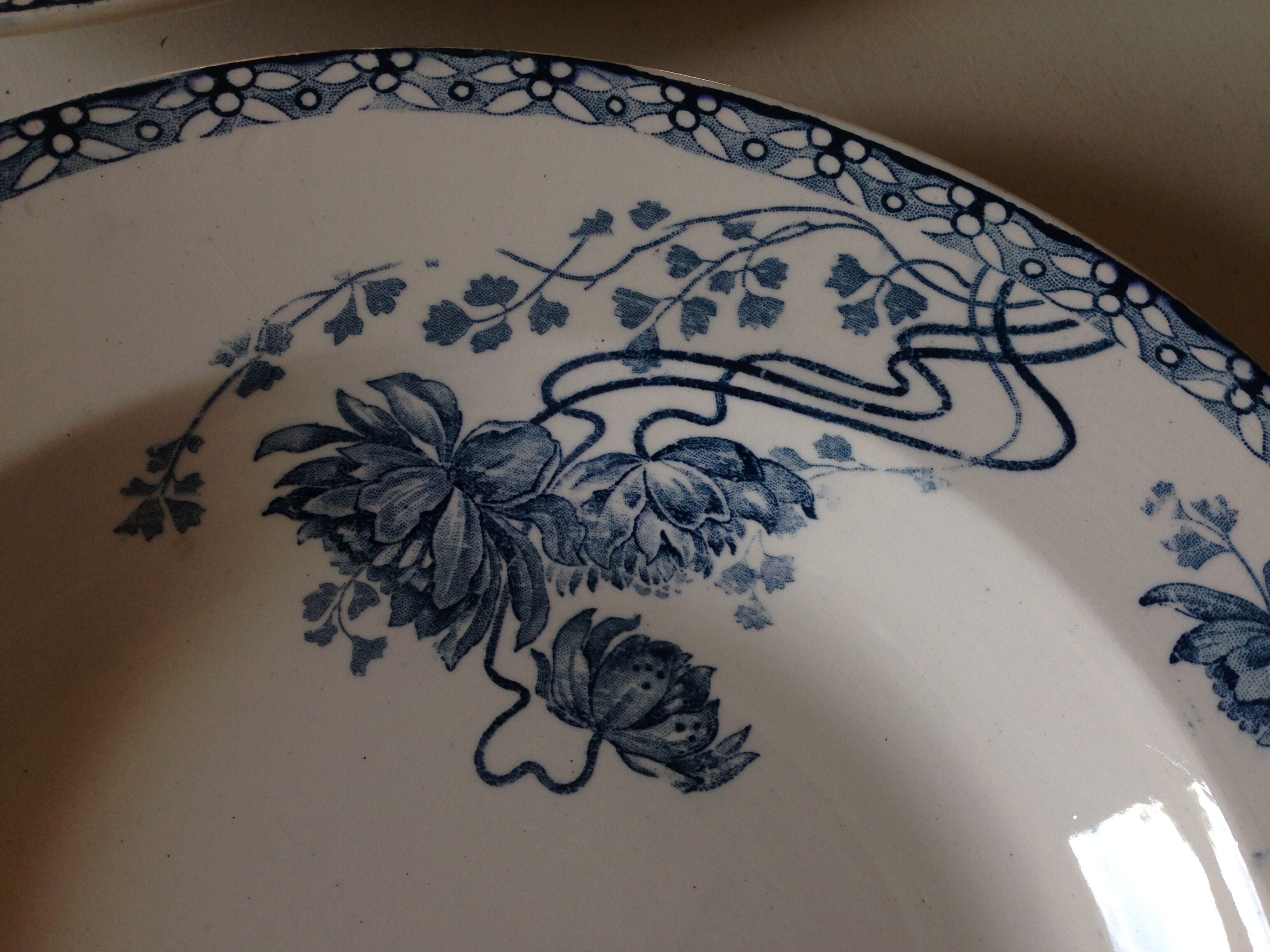 Sarreguemines U & C soup  plates  model Royat