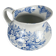 Chubby pitcher, old toilet jug KG Lunéville, blue flower pattern, late 19th to early 20th century.