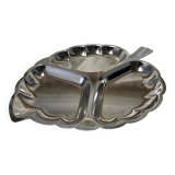 Stainless steel leaf-shaped dish