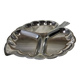 Stainless steel leaf-shaped dish