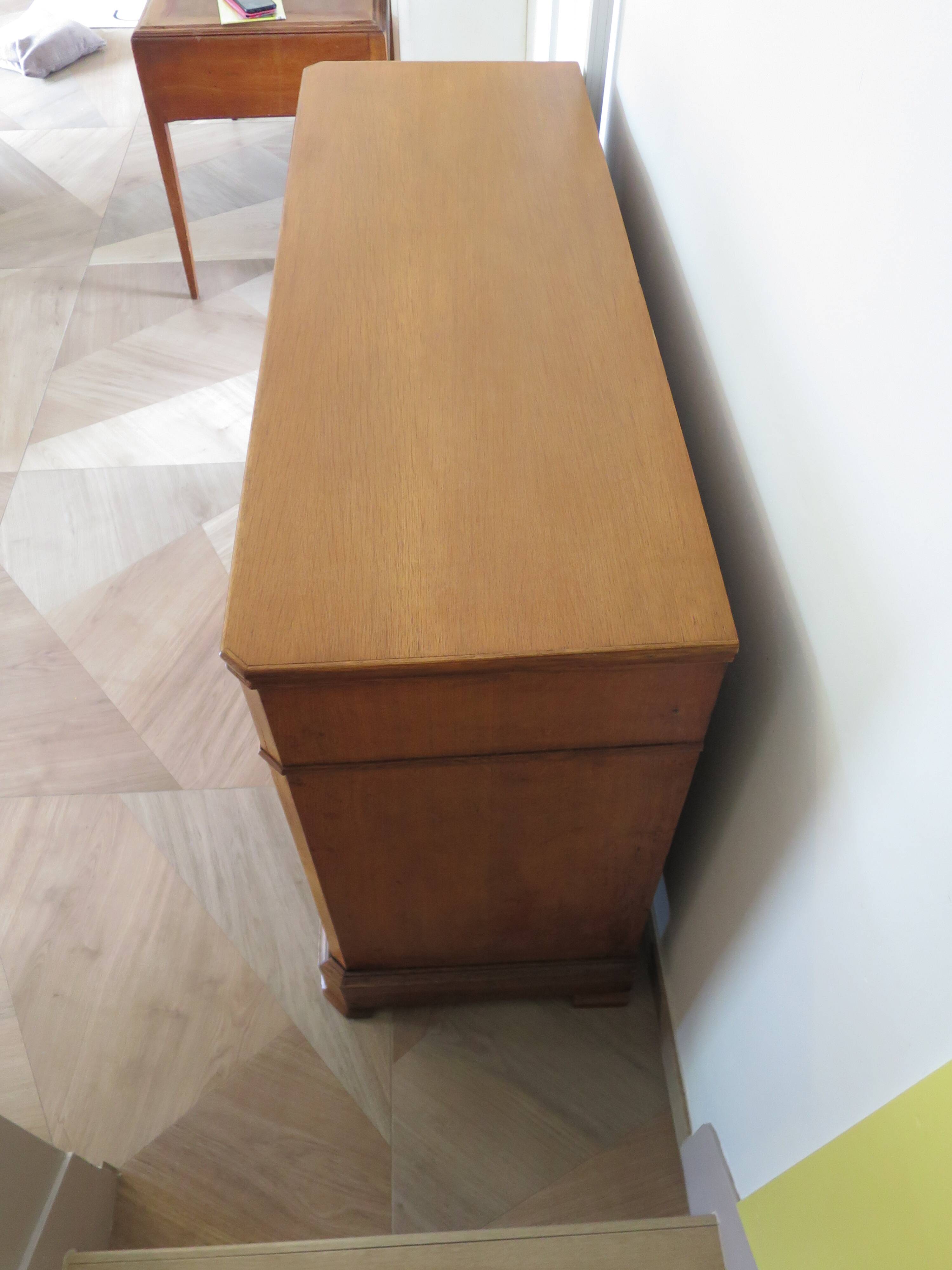 Old - Beautiful solid oak sideboard - 2 doors - 2 drawers in golden oak color