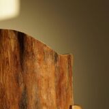 Sculptural stump chair, Brutalism, Wabi Sabi in solid pine, Swedish, 1968.