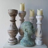 Wooden candle, shabby chic, provence