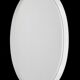 Big, oval mid-century mirror / 1960s / 1970s / white / sanded finish / Space Age