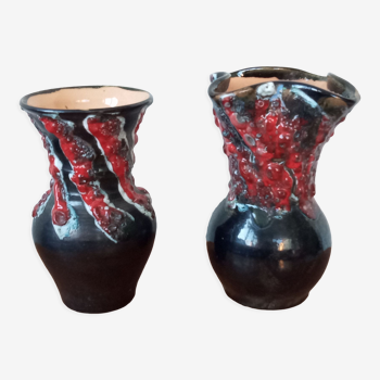 Duo de vases céramiques vintages