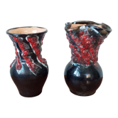 Duo of vintage ceramic vases