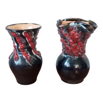 Duo de vases céramiques vintages