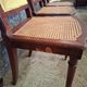 Set of 6 Empire dining chairs – Mahogany, gilded bronze (ombp)