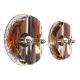 Stunning large pair of Murano glass and chrome wall lights by Mazzega