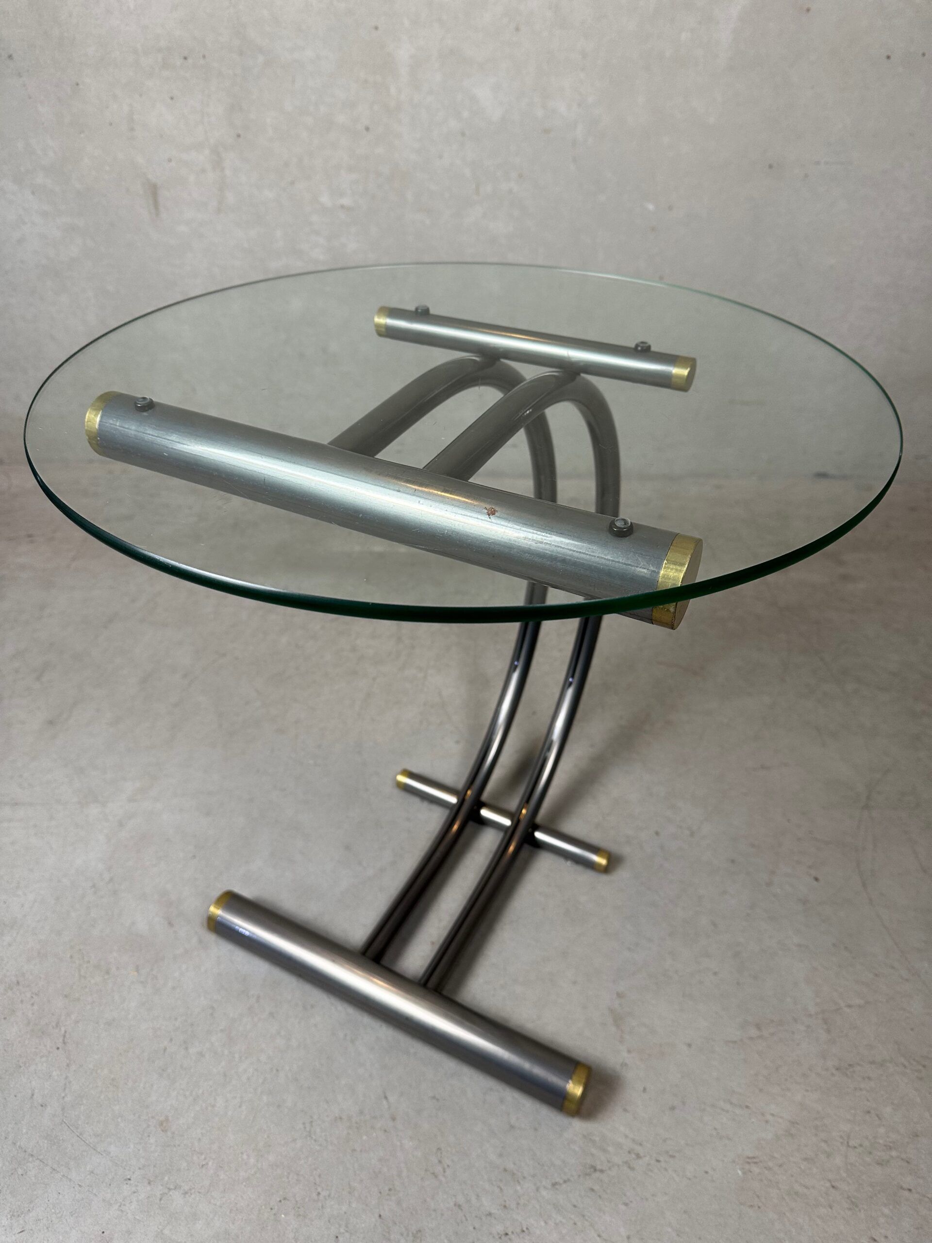 Vintage design chrome side table