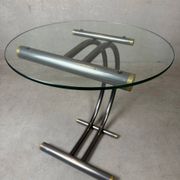 Table d'appoint en chrome au design vintage