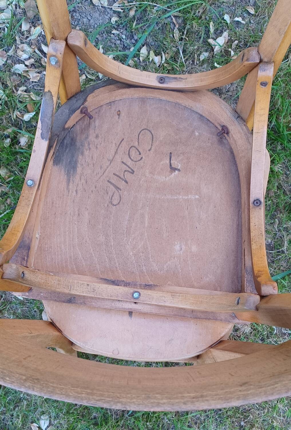 Pair of mismatched vintage bistro chairs