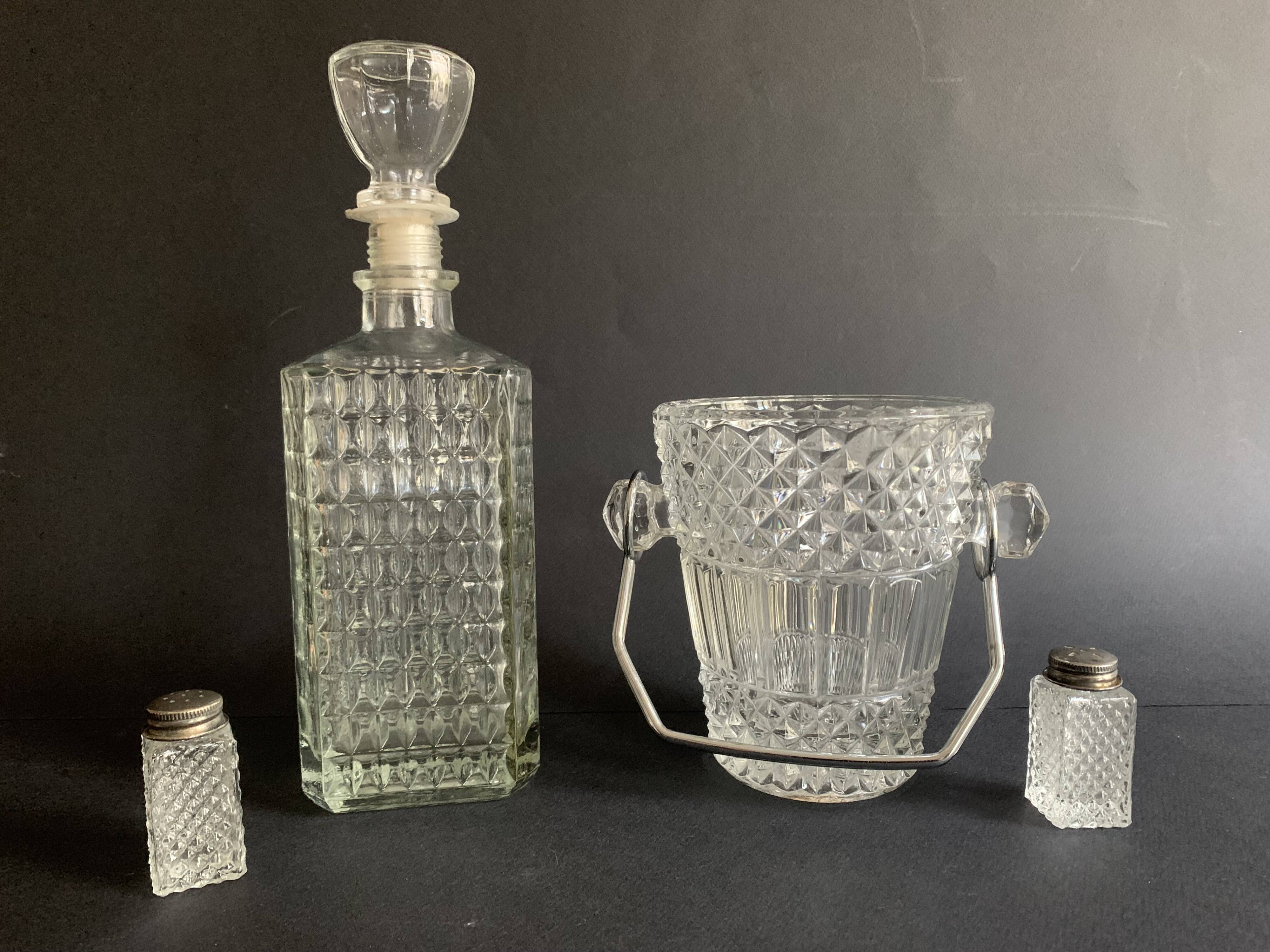 Diamond tip whisky decanter, 1960s