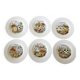 Lot de 6 assiettes de fromages en porcelaine de Limoges