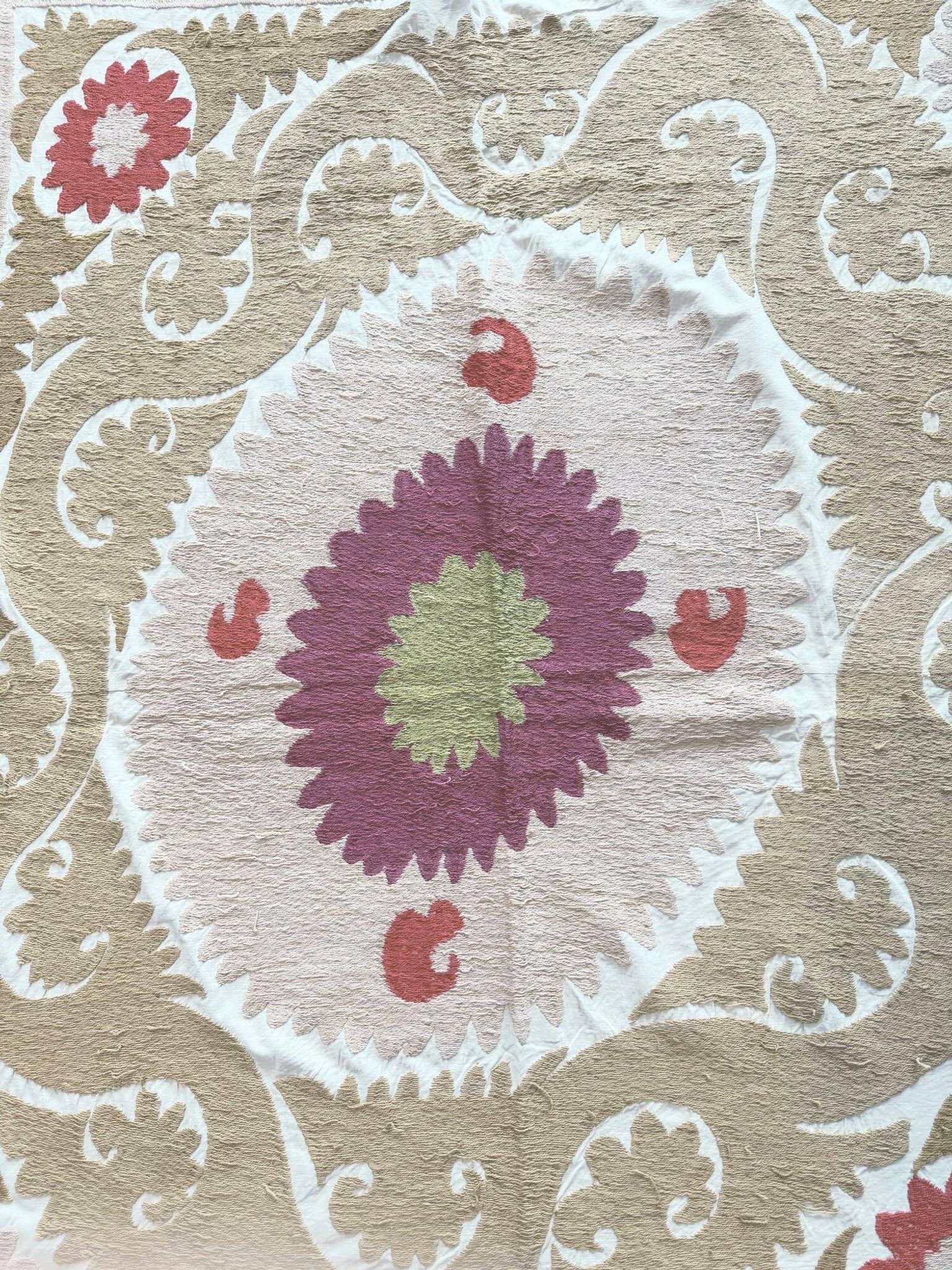 Vintage hand-embroidered tablecloth 135x155 cm