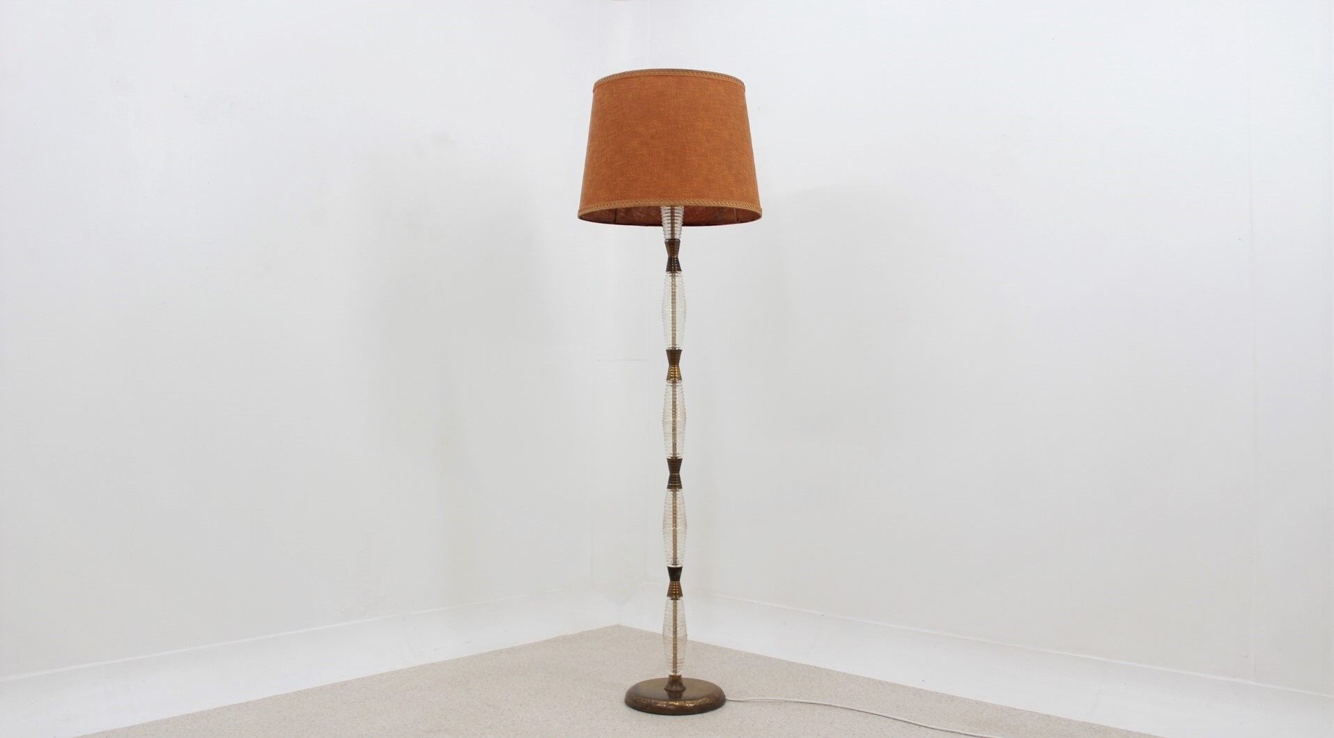 Ercole Barovier cord glass floor lamp 1940s