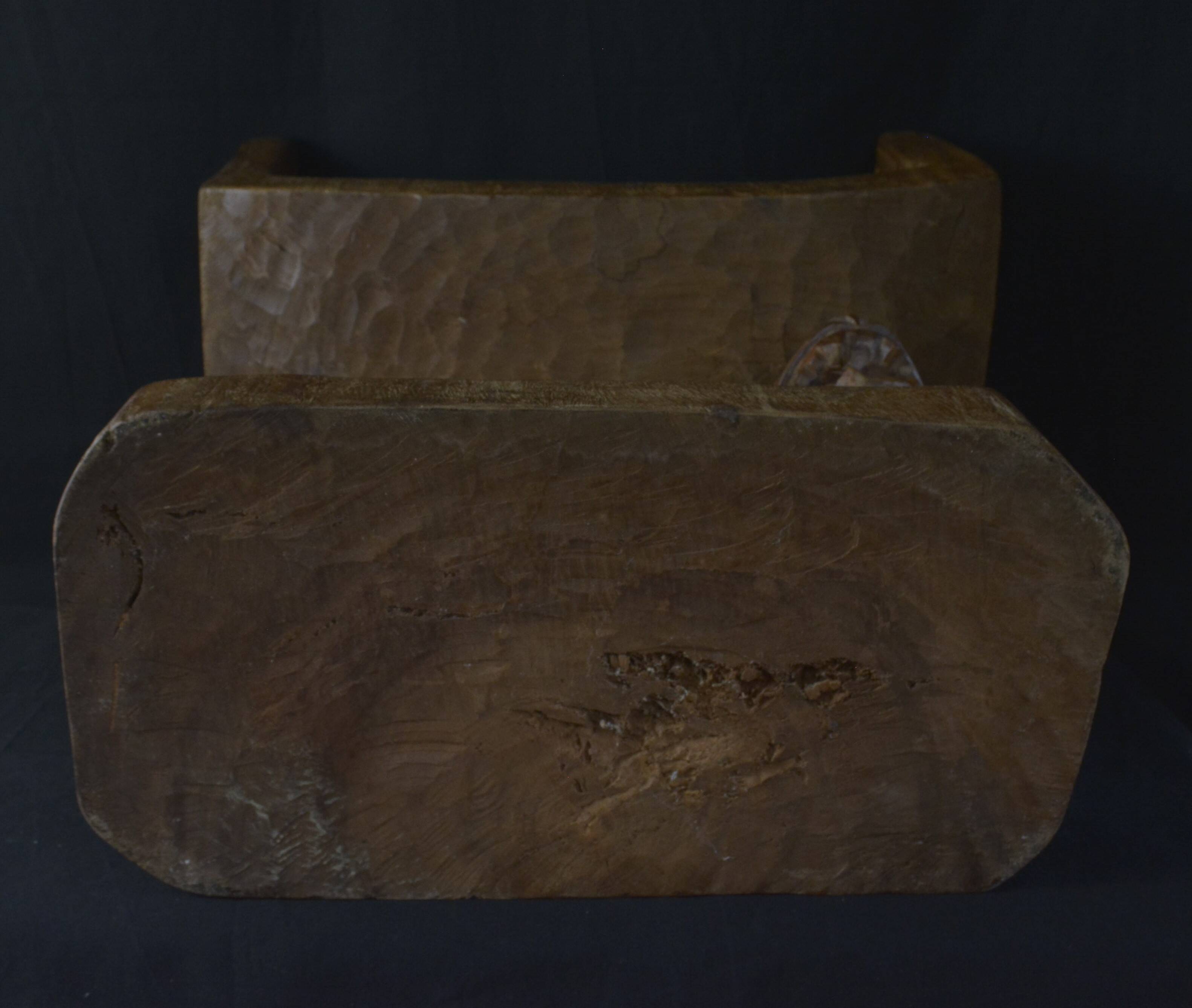 Togolese ethnic stool in carved exotic wood.