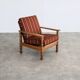 Brutalist sofa and chair set | vintage sofa | 1960s | oak.