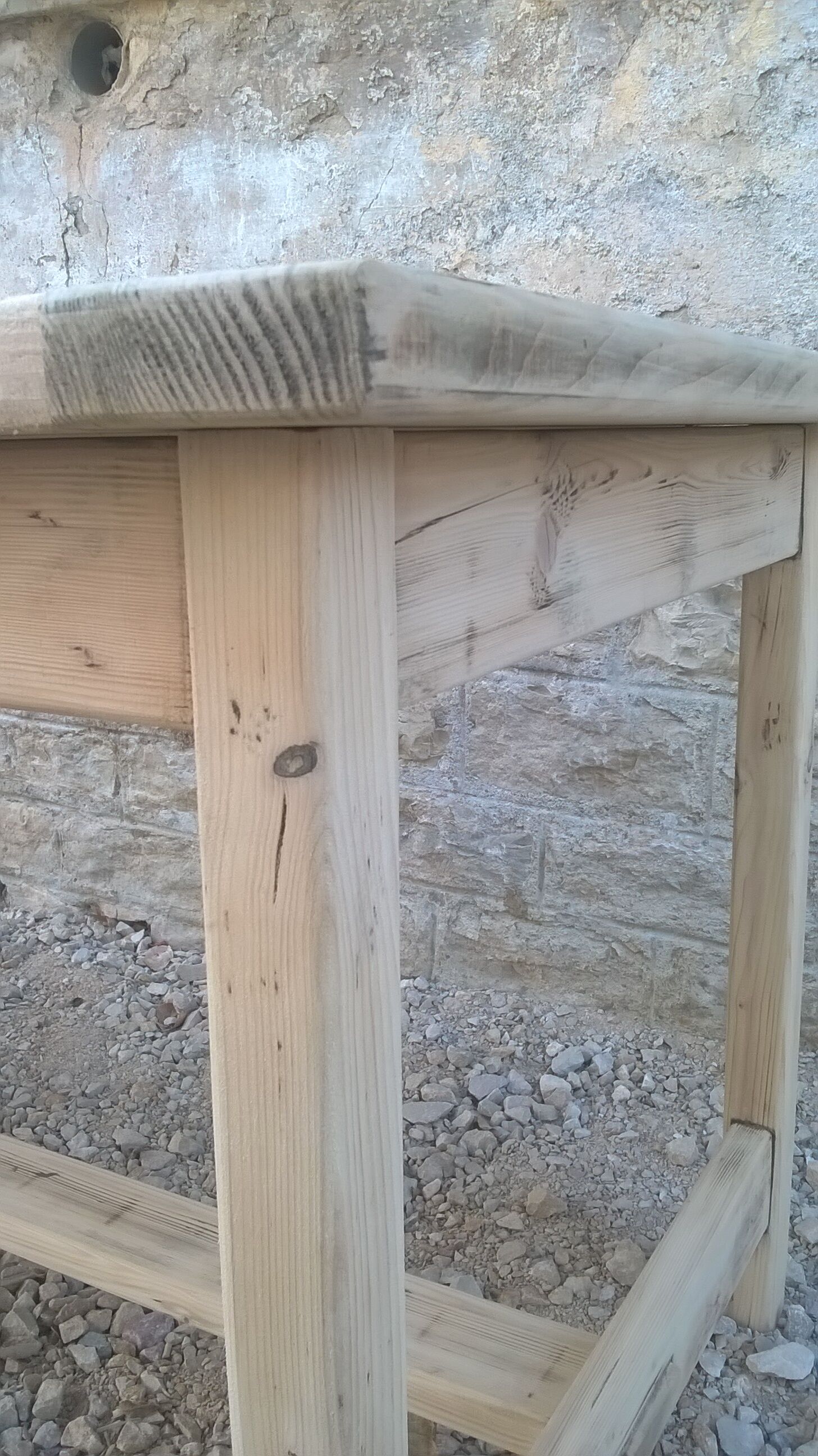 Table de ferme bois brut