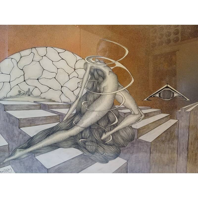 Lithograph by J.M. Sostras, 1984