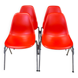 Set of 4 DSS chairs by Charles and Ray Eames for Vitra 2000s
