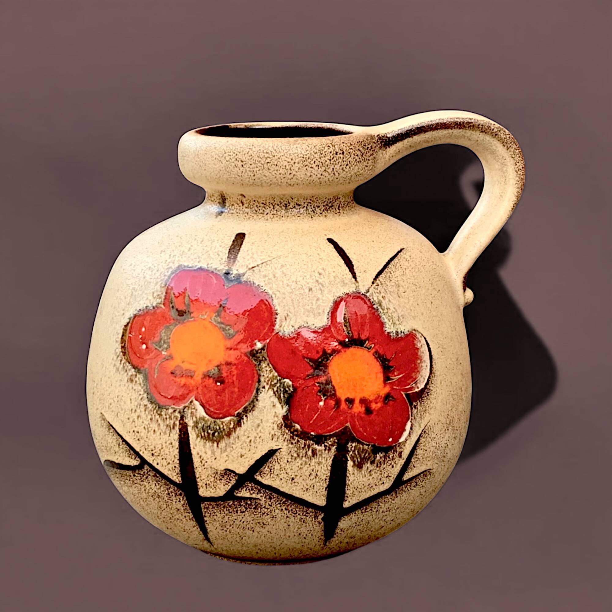 Scheurich vase 484-21 - West Germany - floral decoration