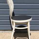Baumann white seagull chair with black leatherette